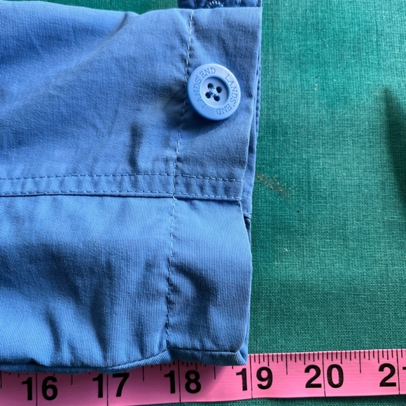 LANDS END Women’s Zip Up And Button Up Lightweight Blue Jacket. Size M - Picture 10 of 11